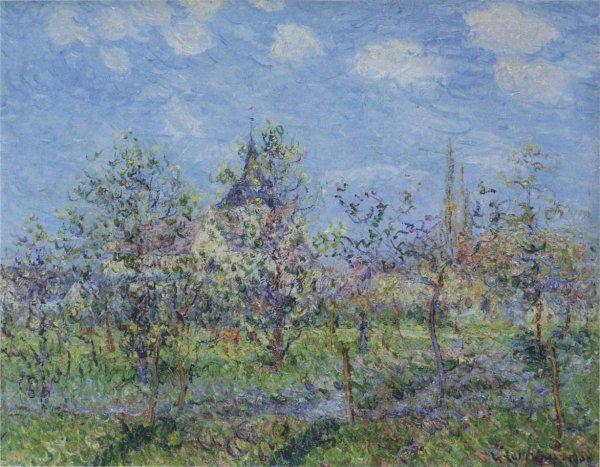 Tress in Bloom by Gustave Loiseau - Hand-Painted Oil Painting Reproduction