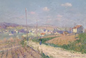 Village in Spring Oil painting by Gustave Loiseau