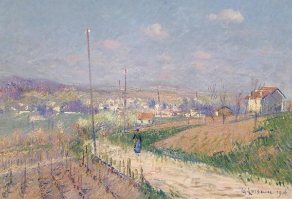 Village in Spring by Gustave Loiseau - Hand-Painted Oil Painting Reproduction