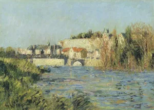 Village in Sun on the River Oil painting by Gustave Loiseau