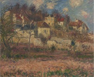 Village on the Hill by Gustave Loiseau Oil Painting