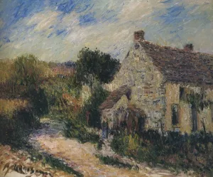 Village Road painting by Gustave Loiseau