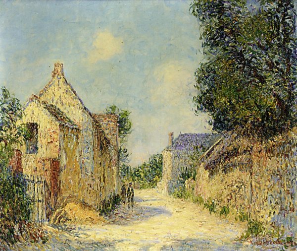 Village Street, Vaudreuil by Gustave Loiseau - Hand-Painted Oil Painting Reproduction