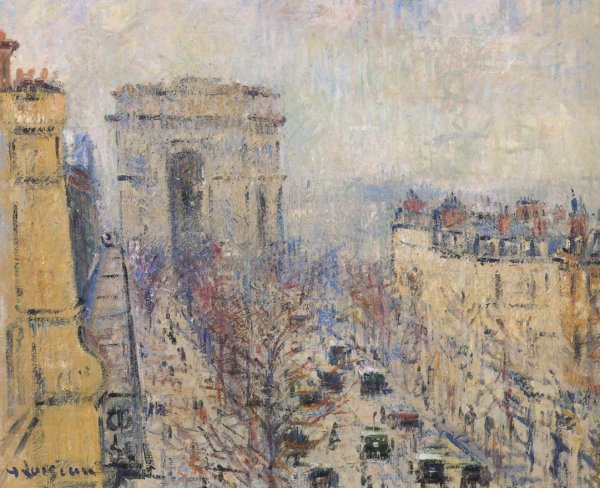 Wagram Avenue by Gustave Loiseau - Hand-Painted Oil Painting Reproduction