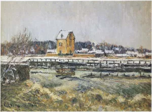 Waterfall at Saint Martin - Pontoise Oil painting by Gustave Loiseau