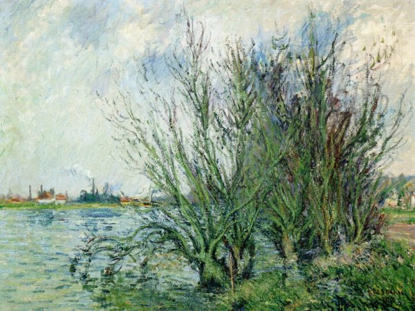 Main Product Photo of Willows, Banks of the Oise Painting by Gustave Loiseau