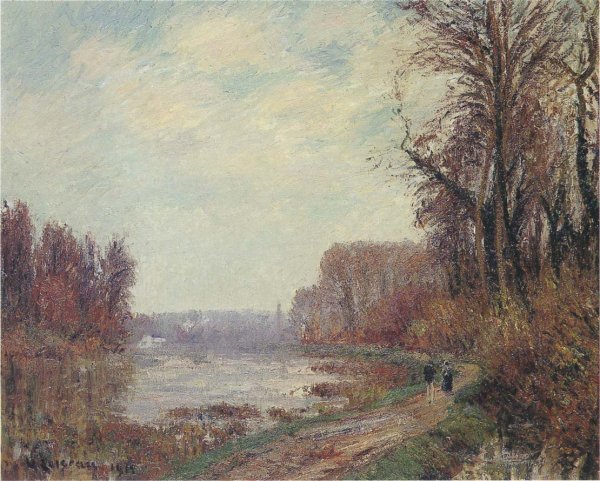 Woods by the Oise River by Gustave Loiseau - Hand-Painted Oil Painting Reproduction