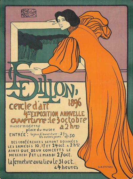 Main Product Photo of Le Sillon, 4me Exposition  Painting by Gustave-Max Stevens