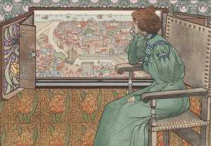 Solveig by Gustave-Max Stevens Oil Painting