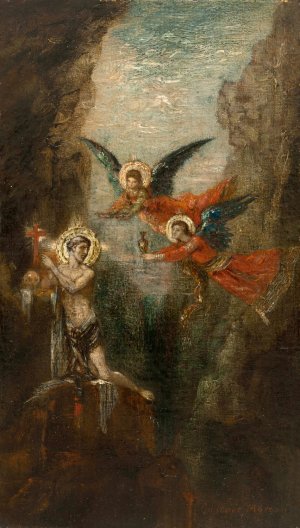 A Saint In The Desert by Gustave Moreau Oil Painting