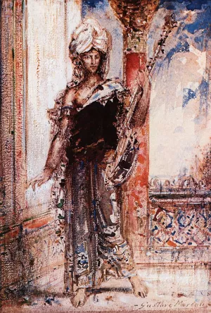 An Arabian Singer Oil painting by Gustave Moreau