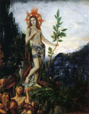 Apollo and the Satyrs Oil painting by Gustave Moreau