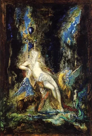 Fairy and Griffon painting by Gustave Moreau