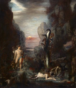 Hercules and The Lernaean Hydra by Gustave Moreau Oil Painting