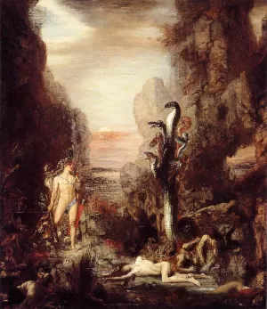 Hercules and the Lernaean Hydra painting by Gustave Moreau