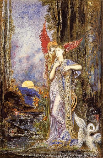 Inspiration by Gustave Moreau - Hand-Painted Oil Painting Reproduction