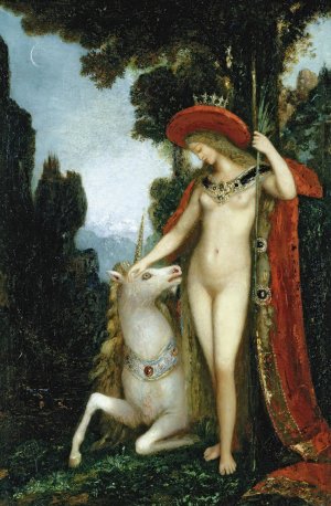 La Licorne by Gustave Moreau Oil Painting