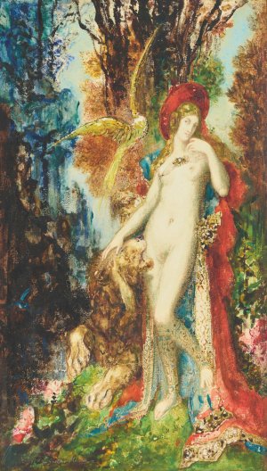 Le lion amoureux by Gustave Moreau Oil Painting