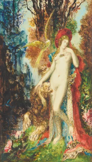 Le lion amoureux by Gustave Moreau Oil Painting