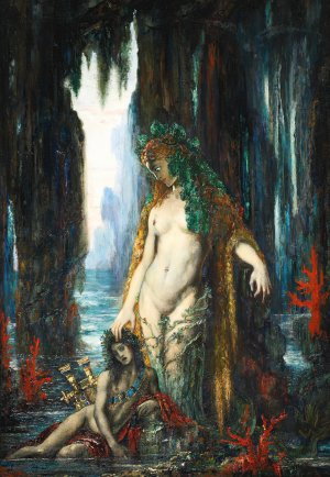 Le Poete Et La Sirene, 1893 by Gustave Moreau Oil Painting