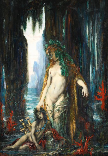 Le Poete Et La Sirene, 1893 by Gustave Moreau - Hand-Painted Oil Painting Reproduction