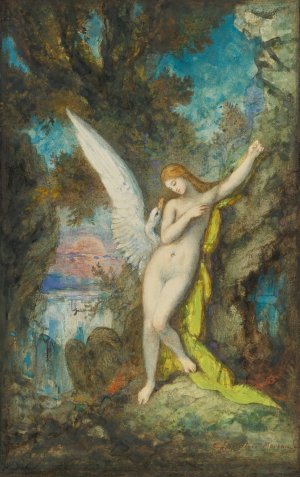 Leda Et Le Cygne by Gustave Moreau Oil Painting