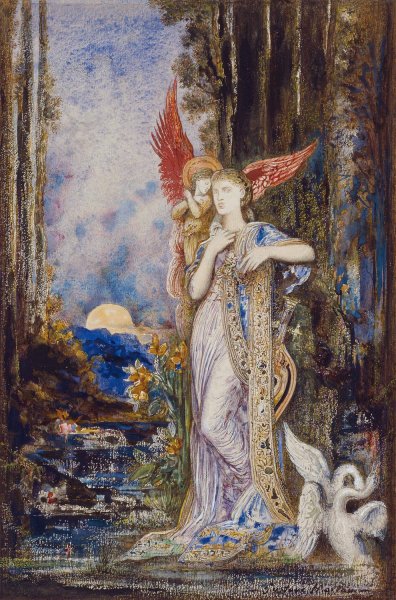 Main Product Photo of L'Inspiration  Painting by Gustave Moreau