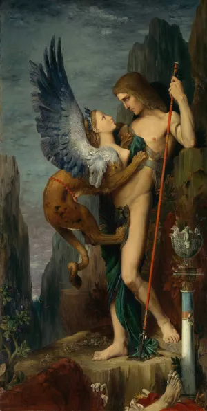 Oedipus and The Sphinx by Gustave Moreau Oil Painting