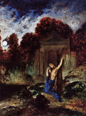 Orpheus at the Tomb of Eurydice by Gustave Moreau Oil Painting