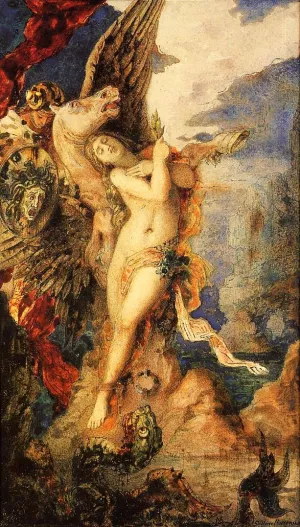 Perseus and Andromeda by Gustave Moreau - Oil Painting Reproduction