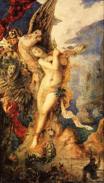 Perseus and Andromeda by Gustave Moreau - Hand-Painted Oil Painting Reproduction