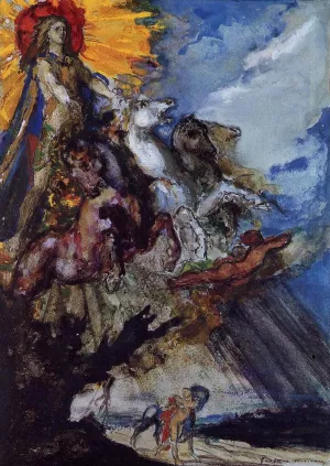 Phoebus and Boreas Oil painting by Gustave Moreau