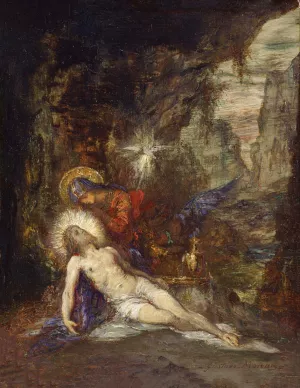 Pieta by Gustave Moreau Oil Painting