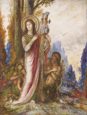 Poet And Satyrs by Gustave Moreau Oil Painting