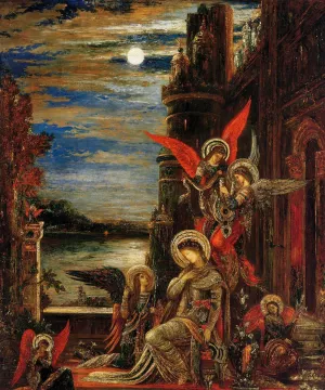 Saint Cecilia: Angels Announcing Her Impending Martyrdom Oil painting by Gustave Moreau