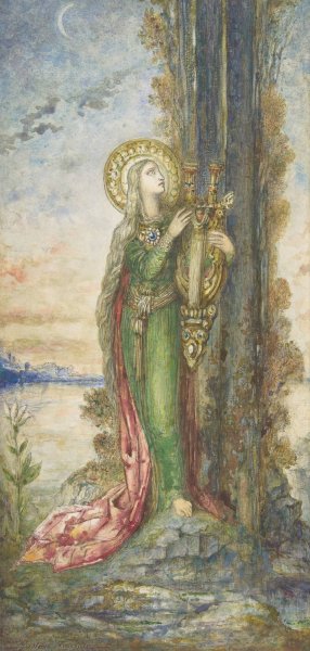 Saint Cecilia by Gustave Moreau Oil Painting