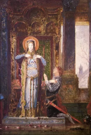 Saint Elisabeth of Hungary also known as The Miracle of the Roses by Gustave Moreau Oil Painting