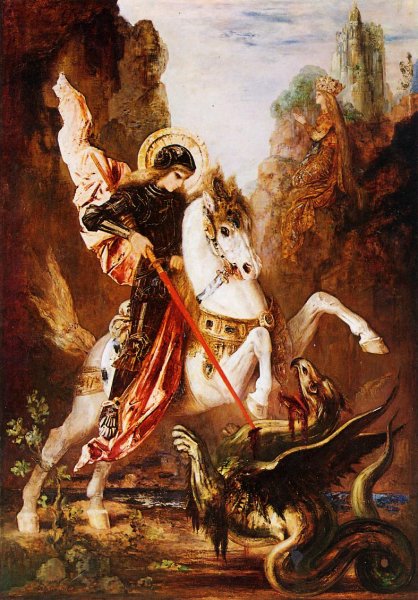 Saint George by Gustave Moreau - Hand-Painted Oil Painting Reproduction