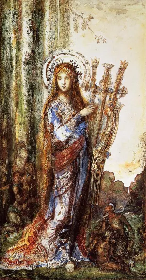 Satyrs Oil painting by Gustave Moreau