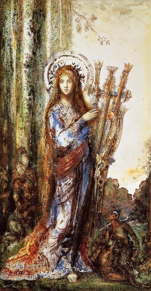 Satyrs by Gustave Moreau - Hand-Painted Oil Painting Reproduction