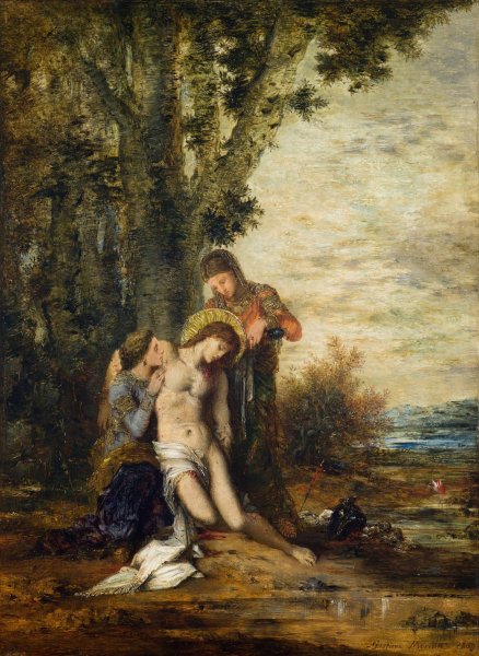 The Martyred Saint Sebastian  by Gustave Moreau - Hand-Painted Oil Painting Reproduction