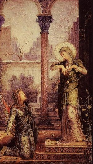 The Poet and the Saint Oil painting by Gustave Moreau