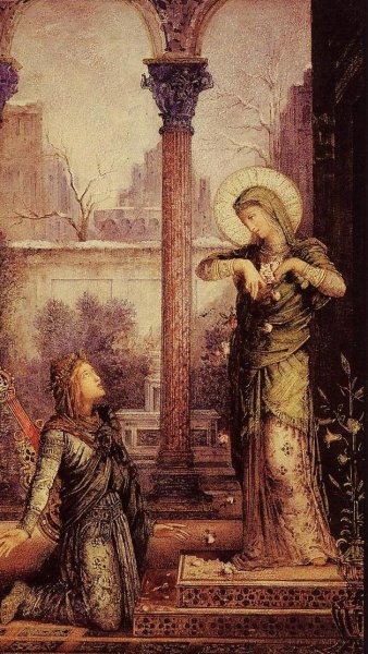 Main Product Photo of The Poet and the Saint Painting by Gustave Moreau