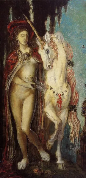 The Unicorn Oil painting by Gustave Moreau
