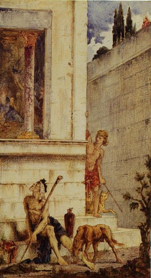 The Wicked Rich and the Poor Lazarus Oil painting by Gustave Moreau