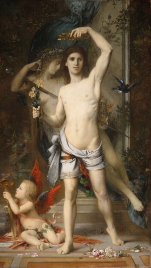 The Young Man And Death by Gustave Moreau Oil Painting