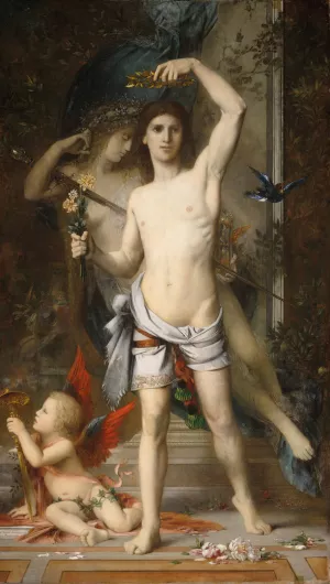The Young Man And Death by Gustave Moreau Oil Painting