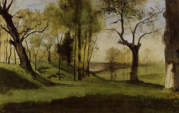 Main Product Photo of View of the Villa Borthese Painting by Gustave Moreau