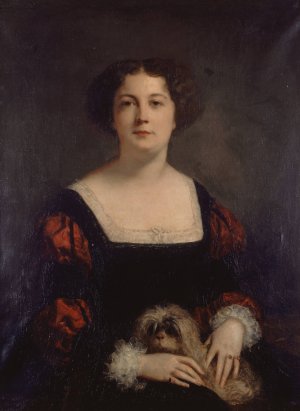 Portrait d'Apollonie Sabatier by Gustave Ricard Oil Painting