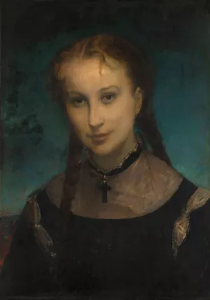 Portrait de la comtesse de Monfort Oil painting by Gustave Ricard